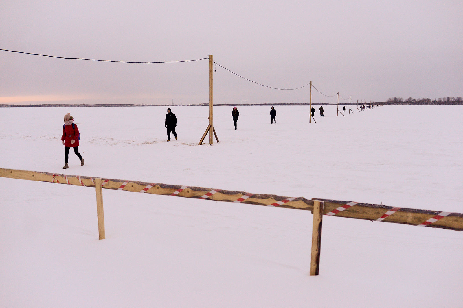 Ледовая переправа через Сев.Двину.
