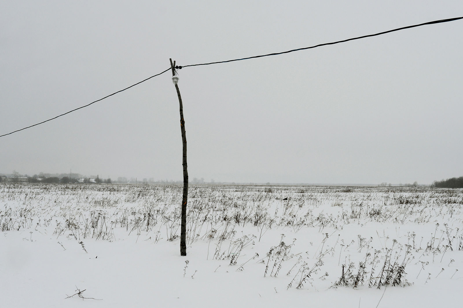 Столб временного освещения.