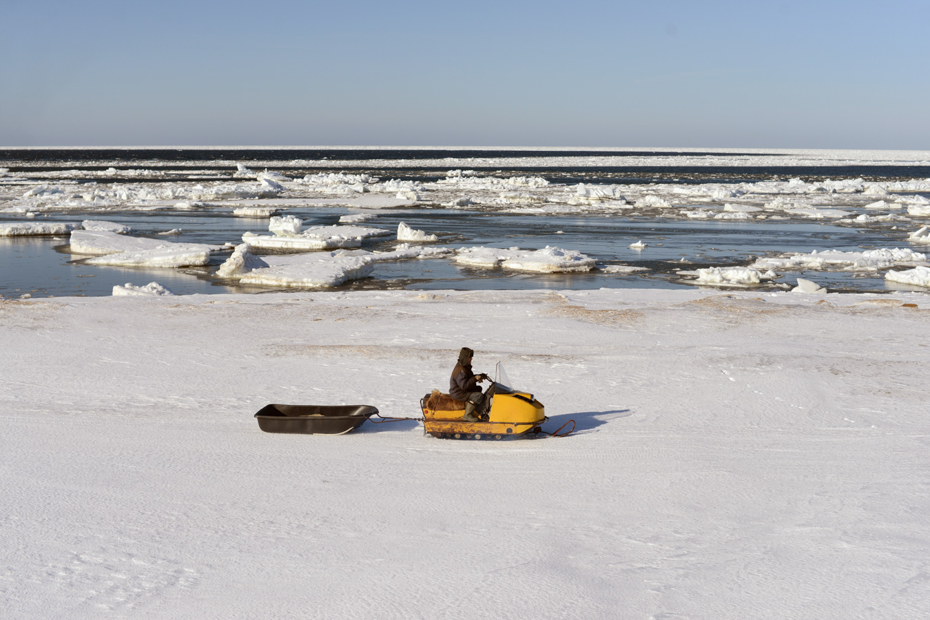Житель села Нижняя Золотице на Буране