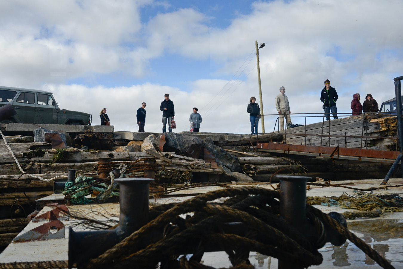 Перепрва через Оенгу в пос.Поньга